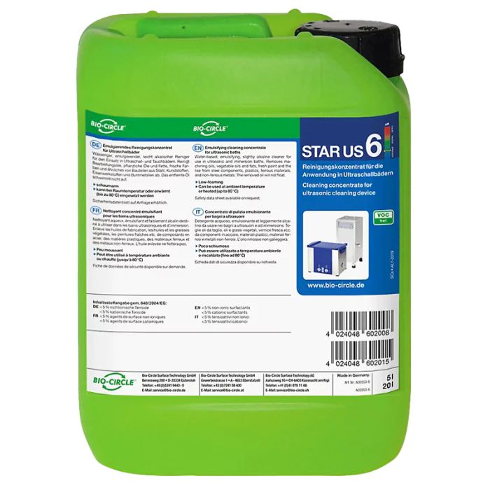 Reinigungskonzentrat für Ultraschallreiniger - Star US 6,5 Liter